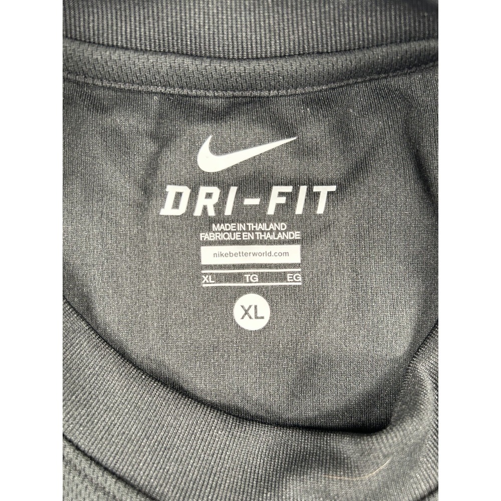 Nike Dri-Fit Mens Sleeveless Black Workout Shirt Tank Top Black XL - Picture 2 of 7